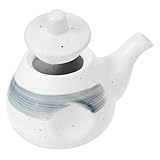 Uonlytech Keramik Essigspender mit Ergonomischem Design Hitzebeständiger Ölbehälter Tropffreier Ausguss Vielseitig für Olivenöl Sojasauce und Balsamico Praktischer Küchenhelfer in Blau