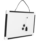 GRIRIW Doppelseitige Hängende Whiteboard Schreibtafel aus Bruchsicherem Material Kleine Weiße Memotafel für Büro und Schule Abwischbar mit Glatter Oberfläche Wand Whiteboard für Notizen