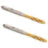 MUSISALY 2 Stück Schnellarbeitsstahl Gewindebohrer Gewinde Reparatursätze 1/4 20 Gewindebohrer Nutengewindebohrer 1/4 20 Gewindebohrer Spiralgewindebohrer Spiralpunkt Gewindebohrer