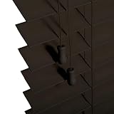 Generisch Holzjalousie Innen 45/60/80/100/120/160cm, Sonnenschutz and Sichtschutz, Jalousien für Schlafzimmer Anpassbare Holz Jalousie Verdunkelun Echtholz Jalousette(Dunkles Walnussholz)