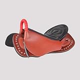 TTZGMTRC Premium Leder Westernsattel - Handgefertigter Rindsledersattel mit ergonomischem Sitz für ultimativen Komfort & Haltbarkeit,Rot