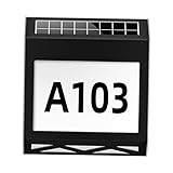 Veemoon 1 Set Solar Nummernschild Energie Adressnummern Solar Ladegerät Erneuerbare Hintergrundbeleuchtung Hausnummern Türnummern Nummernschilder Neon Türnamensschild