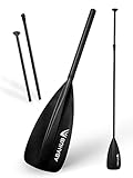 Abahub SUP Paddel Aluminium Einstellbares Stand Up Paddle für Paddleboard, Aluminiumlegierung PU-beschichtete Schaft 172-213cm Kunststoff Nylon Klinge Schwarz