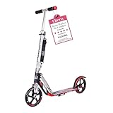 HUDORA BigWheel 205 Scooter - Stabiler Aluminium-Roller - Höhenjustierbarer & zusammenklappbarer Cityroller mit Ständer - Sportlicher Kinder- & Erwachsenenroller für bis zu 100kg