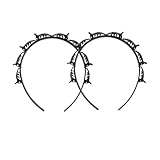 Haarreif mit doppeltem Pony, 2 Stück, mit 8 kleinen Clips, zweilagig, gedreht, Haarband, Haarschmuck, Stirnbänder, Dekorationen, 2 Stück