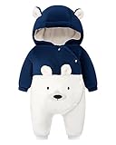 WYTbaby Baby Overall Winter Schneeanzug Baby Flanell Wärmer Winter Overalls Jumpsuit für Jungen Mädchen 3-6 Monate
