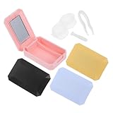 WOFASHPURET 4 Stück Teiliges Kontaktlinsenbehälter mit Spiegel Aufbewahrungsbox für Kleine Accessoires für Reisen und Täglichen Gebrauch Multifunktional