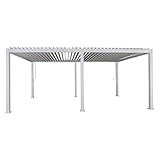 Mendler Carport HWC-J32, Autoüberdachung Garage Unterstand, 11cm-Alu-Gestell 6x3m - weiß