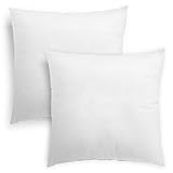 sleepling 2er Set Faserkissen, Inlet Sofakissen, Zierkissen und Dekokissen, 50 x 50 cm, atmungsaktiv, waschbar 60 Grad, Ökotex, Made in EU, weiß
