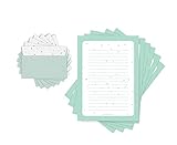 Friendly Fox Briefpapier Set 'Dreiecke', DIN A4 Briefpapier mit Linien, 20 Blatt inkl. 20 Umschläge, einseitig bedruckt