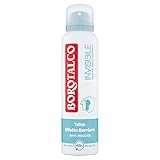 Borotalco, Unsichtbares Deodorant Spray, blau, alkoholfreie Formel mit Talkum, Barriereeffekt, fängt und streifenfrei ab, 48h Wirksamkeit, frischer Ozeanduft – 1 Flasche mit 150 ml