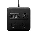 Tragbare Steckdose, 8-in-1-Steckdosenverteiler, Desktop-Ladestation mit 1,8-m-Kabel, für Reisen, Zuhause, Schlafzimmer
