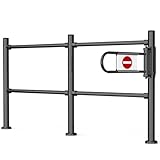 Automatisch schließendes Schutzgitter mit gefederter Schwingtür für mehr Sicherheit in Lagern, Einkaufszentren und Märkten