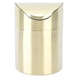 Wakects Desktop-Mülleimer, Fingerabdrucksicherer 304-Edelstahl, Langlebiger, Leichter Mini-Arbeitsplatten-Mülleimer für das Büro