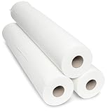 Commerline Arztrollen | 3 Rollen | 60 cm x 50 m 2-lagig | Einweg Liegenabdeckung | Hochwertige Weiße Liegenabdeckungen | Hygienisch | Ideal für Praxis, Arzt, Massage, Kosmetikliege & Spa