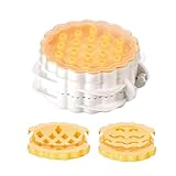 Kuchenbackautomat, Kuchenbackautomat | Tortenteigmaschine | Handteigpresse, Handpresse, 3 Formen, Mehrzweck-Taschenkuchenformen, Backzubehör für Zuhause und Reisen