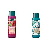 Kneipp Aroma-Pflegeschaumbad Glückliche Auszeit (1 x 400 ml) & Aroma-Pflegeschaumbad Goodbye Stress - Badezusatz mit ätherischen Ölen aus Rosmarin & Wasserminze - 400ml