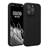 kwmobile Handyhülle kompatibel mit Apple iPhone 16 Pro Max Hülle - gummierte Handy Case aus Silikon in Schwarz