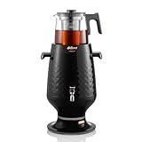Arzum Ehlikeyf Semowar, Elektrischer Türkischer Teekocher, 2200W, 3,5L Wasserkocher, 1,2L Glas Teekanne, Edelstahl, Intelligente Temperaturregelung, Trockengehschutz