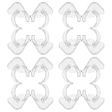 TOPPERFUN 20 Stück Ringständer aus Transparentem Kunststoff Kleiner Schmuckhalter mit Samtbezug Praktischer Ringhalter Zur Schmuckpräsentation und Aufbewahrung für Ringe und Accessoires