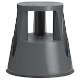 IVOL Stabiler Tritthocker - Elefantenfuß - Kunststoff - 41 cm Hohe - 150 kg Traglast (Dunkelgrau)