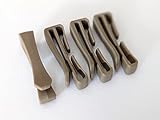 Hanks Surplus Robuster, wiederverwendbarer Molle-Rucksack, Gurtband, Befestigung, Halterung, 2,5 cm, Hellbraun (4 Stück)