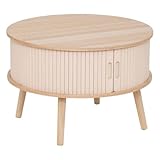 Atmosphera - Couchtisch 2 türen nysos beige 60x60x40,7cm