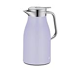 alfi SKYLINE 1,0l, lavender mat, Edelstahl-Isolierkanne mit hygienischem Hartglaseinsatz, Drehverschluss mit bequemer Drucktaste, ergonomischer Griff, mit einer Hand, ideal als Kaffeekanne, Teekanne