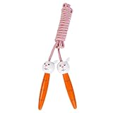 Kinder-Springseil – geflochtenes Baumwollseil mit Holzgriffen, stabile tragbare Konstruktion, bezauberndes -Design, fördert die Koordination | Fitnessgeräte für Kinder, Mädchen spielen Übungsspor