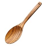 Kochlöffel Holz, 11.8 Inch Rührlöffel Löffel Pfannenwender Holz Akazienholz Bratlöffel Kochbesteck Langer Großer Griff Holzlöffel Küchenutensil Aus Für Kochen, Servieren, Mischen Müslilöffel
