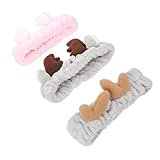 HAPINARY 3St Make-up-Stirnband Ohr Schnecke Spa-Stirnband Haarband gucken haarschmuck schminke Haarbänder für Accessoires hairband Make-up-Kopfpackungen Make-up-Haargummis Korallenvlies