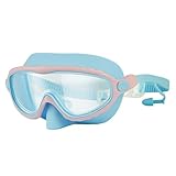 Schwimmbrille mit Nasenschutz | Anti-Beschlag-Taucherbrille für Kinder | Bequeme Passform gegen Beschlagen für Strand, Tauchen, Poolabdeckungen