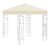 Ersatzdach Pavillon 3x3m Wasserdicht stabil Winterfest 160g/m² Beige Einzeldach Gartenpavillon Pavillondach Faltpavillon Sturmfest Partyzelt Ersatzbezug Top Abdeckung Baldachin