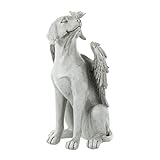 VANZACK Hund Gedenkstein Engel Aus Harz Garten Ornament Für Haustiergedenken Stilvolle Statue Für Außenbereich Tiergrabstein Für Hunde Liebevolle Erinnerung Für Garten