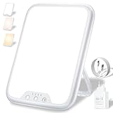 Tageslichtlampe, 10000 Lux Lichttherapielampe für Depressionen, UV-Freies SAD Licht mit 3 Farbtemperaturen, Stufenlose Helligkeit, 4 Timer Einstellung, LED-Technologie Sunlight Lamp für Gute Laune