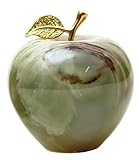 Radicaln Handgefertigter Apfel-Briefbeschwerer, Marmor-Dekorationsgegenstand aus grünem Onyx, 7,6 cm, Heimdekoration — ideal als Arbeitszimmerdeko