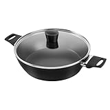 HENCKELS by ZWILLING Breeze Servierpfanne 28 cm, mit 2 Griffen und Deckel, mit Antihaft-Keramik-Beschichtung, Induktionsgeeignet