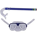 Qyrugcxs Kinder Safe Schnorcheln Tauchen Maske + Schnorchel Set Schwimmen Set Wassersport für Kinder 3-8 Jahre Alt Blau
