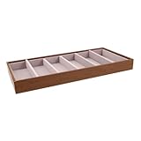 OATIPHO Holzbrillenhalter Tray Sonnenbrillen Brillen-organizer Vielseitige Aufbewahrungsbox mit Schmuckfach Elegantes Display für Nachttisch Schreibtisch Schmuck und Brillen Übersichtlich