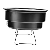 DECOMELODY Tragbarer Rundgrill Outdoor Camping Grillofen Transportieren für Bbq Aktivitäten Robust und Langlebig Sorgt