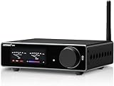 AIYIMA A80 Leistungsverstärker DAC mit PFFB TPA3255D2 Stereo HiFi 2.0 Kanal Klasse D Bluetooth Verstärker 300Wx2 ESS9038Q2M Decoder Heimkino-Receiver mit PC-USB Koaxial Optischer TRS Cinch-Eingang