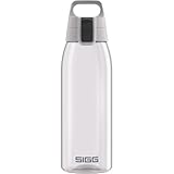 SIGG - Tritan Trinkflasche - Total Color ONE Transparent - Für Kohlensäurehaltige Getränke Geeignet - Spülmaschinenfest - Auslaufsicher - Leicht - BPA-frei - Transparent - 1L