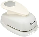 Rayher Hobby 8964200 Motivstanzer Rund/Kreis, mit Zierrand, 5,08cm- 2 Zoll, geeignet für Papier/Karton, Transparente