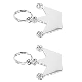 VALICLUD 2 Stück Hundeanhänger aus Zinklegierung Leere Haustier Id Tags In Kronenform Namensschilder für Kleine Hunde und Katzen Sichere Erkennungsmarken für Haustierhalsbänder