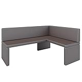 Eckbank Akiko Corner Bench - Eckbankgruppe für Ihrem Esszimmer, Küche modern, Sitzecke, Essecke. Perfekt für Küche, Büro und Rezeption. Solide und Starke Verarbeitung. (Soft 30, 168x128cm rechts)