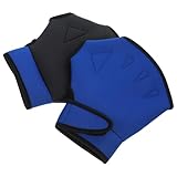 SOPOTUTU Schwimmhandschuhe aus Nylon Verschleißfest Atmungsaktiv Wasserresistent für Wassersport Widerstandstraining Muskelstärkung Schwimmhilfe für Erwachsene und Zufällige Farbe