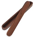 FUNNETOYU Schwarze Walnuss Holz Essstäbchenhalter mit Deckel Tragbarer Wiederverwendbarer Organizer für Essstäbchen und Bürobedarf Kompakte Aufbewahrungsbox