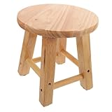 GRIRIW Massiver Holz Tritthocker Niedrig Stabil Kompakt Praktischer Fußhocker für Bad Küche Wohnzimmer Vielseitig Einsetzbar Robust Langlebig