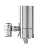 Waterdrop WD-FC-06 Wasserfilter Wasserhahn aus Rostfreiem Stahl, Kohleblock Wasserfiltersystem, Leitungswasserfilter, Entfernt Chlor, Schwermetalle und Schlechten Geschmack (1 Filter Enthalten)