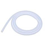 Uxney Silikonschlauch - Transparenter Gummischlauch für Haushalt, Trinkwasser, Industrie - 6mm ID x 8mm OD, 1mm Wandstärke, 2 Meter Länge